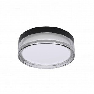 LED Outdoor Ceiling Light, Round, Black/White, 18W, 3CCT, IP65