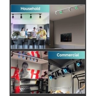 LED Track Light, Black Body, Bluetooth Speaker, Remote Control, 11W, RGB 4