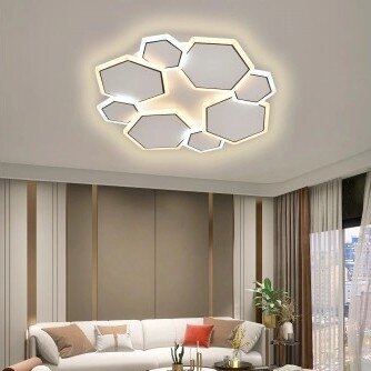 LED Ceiling Light, 68W, White/Grey, CCT Light, Remote Control 3