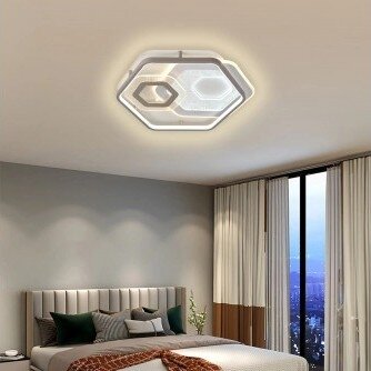 LED Ceiling Light, 84W, White/Grey, CCT Light, Remote Control 3