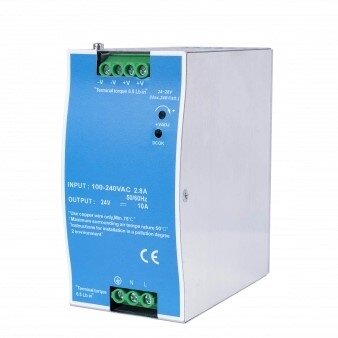 DIN Rail Power Supply, 240W, 12V, 20A