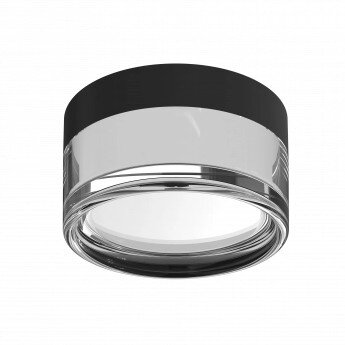 LED Outdoor Ceiling Light, Round, Black/White, 9W, 3CCT, IP65
