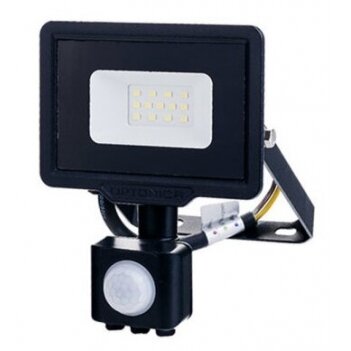 LED prožektorius, juodas, City Line, PIR jutiklis, 70cm laidas, 10W, šilta balta šviesa LED prožektorius, juodas, City Line, PIR jutiklis, 70cm laidas, 10W, šilta balta šviesa