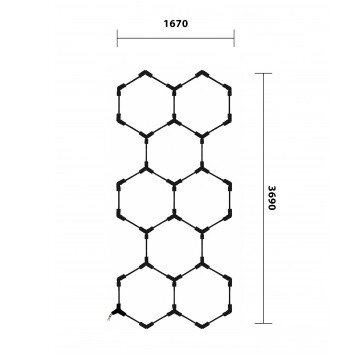LED Hexagon Lights, 8HEX, 259W, CCT 2