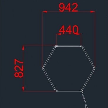 LED korys (hexagon), 1HEX, 42W, CCT šviesa 2