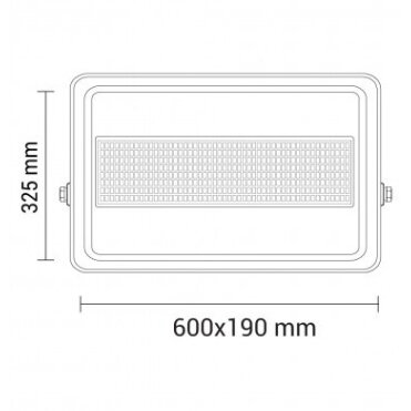 LED prožektorius, juodas, 300W, 150°, šalta balta šviesa 2