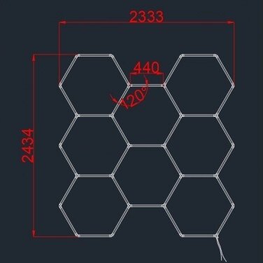 LED Hexagon Lights, 8HEX, 280W, CCT 2