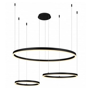 LED pakabinamas šviestuvas, 70W, juodas, šilta balta šviesa