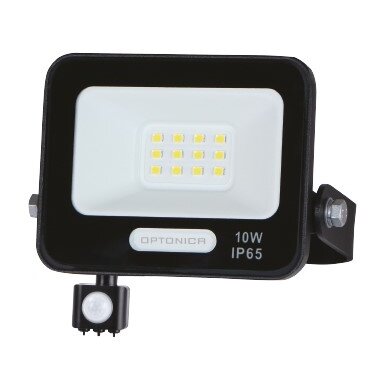 LED prožektorius, juodas, PIR jutiklis, 10W, 120°, šilta balta šviesa LED prožektorius, juodas, PIR jutiklis, 10W, 120°, šilta balta šviesa