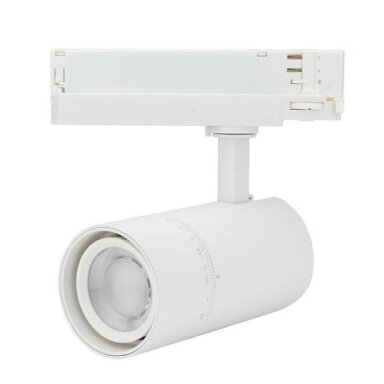 LED 4 Wire Track Light, White Body, 20W/25W/30W, 90Lm/W, CCT