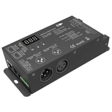 LED Constant Voltage, DMX Controller, 12-36V, 8A/Ch, 4 Channels