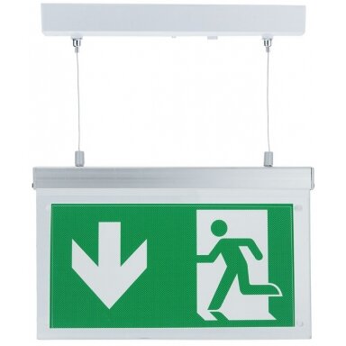 LED evakuacinis šviestuvas, 2W, 3 val., pakabinamas