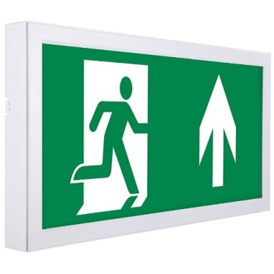 LED evakuacinis šviestuvas, 3W, 3 val., paviršinis, su rodykle