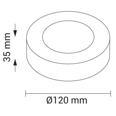 LED įmontuojamas modulis, apvalus, juodas, 3W, CCT šviesa