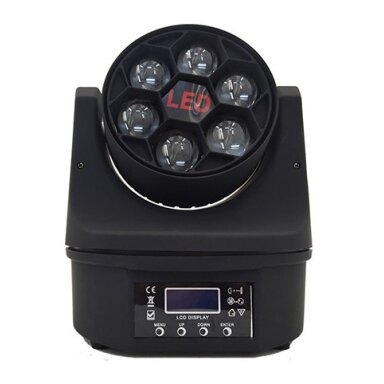 LED Moving Head, 6x15W, 120W, RGBW