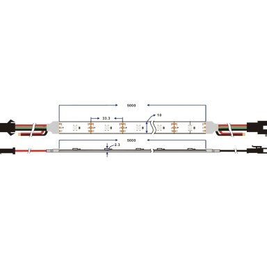 LED Strip 16W/m, 1200Lm/m, 5V, Digital, RGB