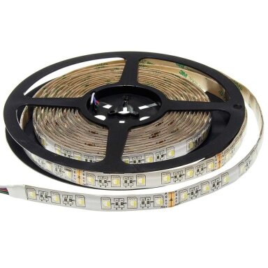 LED Strip 16W/m, 1600Lm/m, 12V, 3 Years Warranty, IP65, RGB