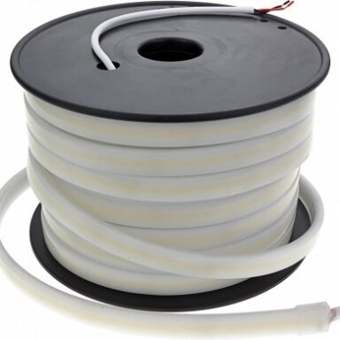 LED Strip 6W/m, 500Lm/m, 48V, Milky Cover, White Light