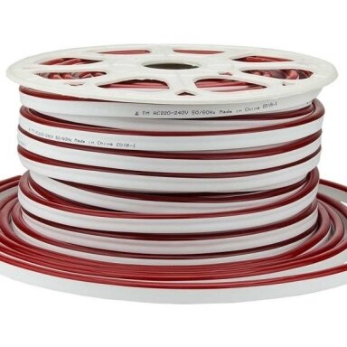 LED juosta, Flex Neon, 8.5W/m, 300Lm/m, 220V, raudona šviesa LED juosta, Flex Neon, 8.5W/m, 300Lm/m, 220V, raudona šviesa