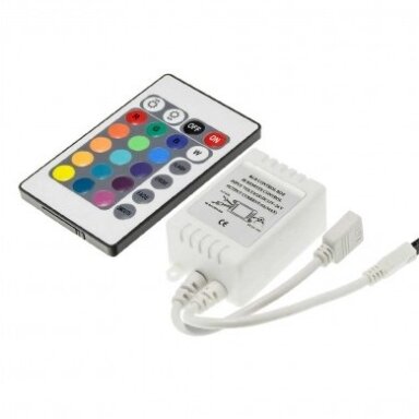 LED juostos maitinimo valdiklis, 12V, 72W, su IR pulteliu