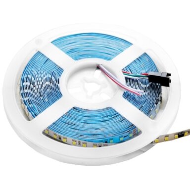 LED juostos rinkinys, 12V, nuotolinis valdymas, šilta balta šviesa