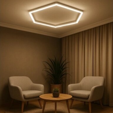LED korys (hexagon), 1HEX, 42W, CCT šviesa