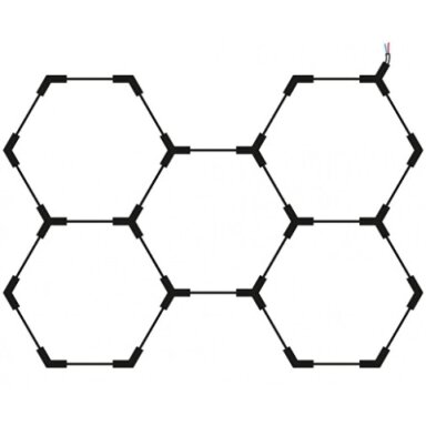 LED korys (hexagon), 5HEX, 192W, CCT šviesa