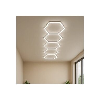 LED korys (hexagon), 5HEX, 199W, šalta balta šviesa