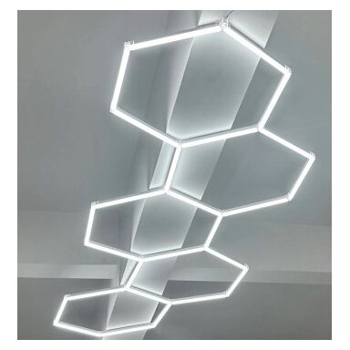 LED korys (hexagon), 5HEX, 203W, šalta balta šviesa