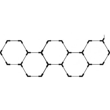 LED korys (hexagon), 5HEX, 203W, šalta balta šviesa