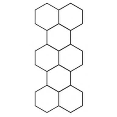 LED korys (hexagon), 8HEX, 259W, šalta balta šviesa