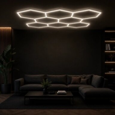 LED korys (hexagon), 8HEX, 280W, CCT šviesa