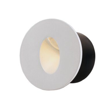 LED laiptų šviestuvas, apvalus, baltas, 3W, šilta balta šviesa