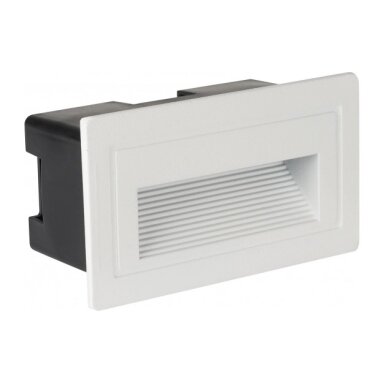 LED laiptų šviestuvas, stačiakampis, baltas, 3W, neutrali balta šviesa