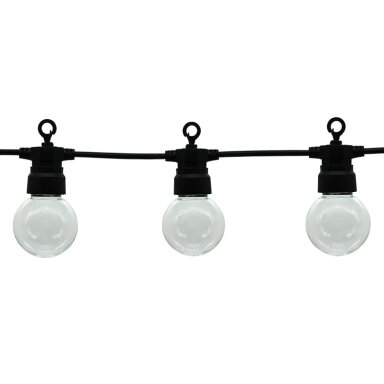 LED lauko girlianda, juoda, 8m, 10 lizdų, 3W, šilta balta šviesa