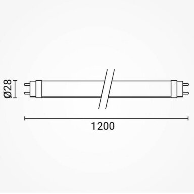 LED lempa T8 18W, 2520Lm, pasukama, šalta balta šviesa