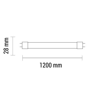 LED lempa T8 18W, pasukama, 5 metai garantija, neutrali balta šviesa