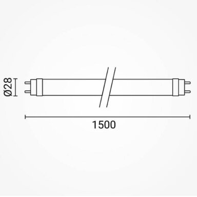 LED lempa T8 22W, City, šilta balta šviesa