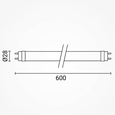 LED lempa T8 9W, 1260Lm, pasukama, šalta balta šviesa