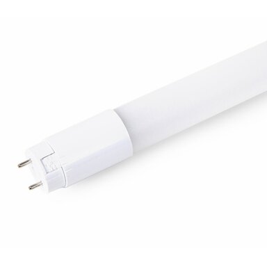 LED lempa T8 9W, pasukama, 5 metai garantija, šilta balta šviesa