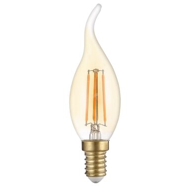 LED lemputė E14 C35 4W, tip, dimeriuojama, auksinė, šilta balta šviesa