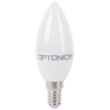 LED lemputė E14 C37 5.5W, šilta balta šviesa