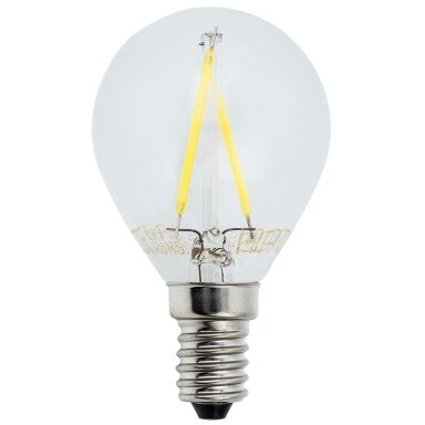 LED lemputė E14 G45 2W, šalta balta šviesa