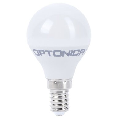LED lemputė E14 G45 5.5W, neutrali balta šviesa