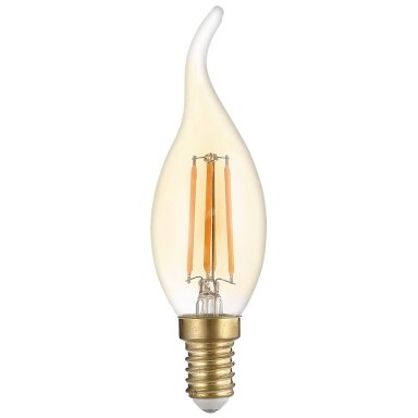 LED lemputė E14 T35 4W, tip, auksinė, šilta balta šviesa