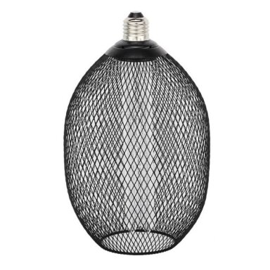 LED lemputė E27 2.5W, ažūrinis gaubtas, juodas, šilta balta šviesa