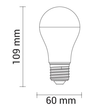 LED lemputė E27 A60 10W, 5 metai garantija, neutrali balta šviesa
