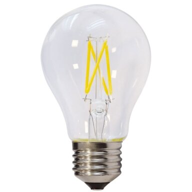 LED lemputė E27 A60 6W, šilta balta šviesa