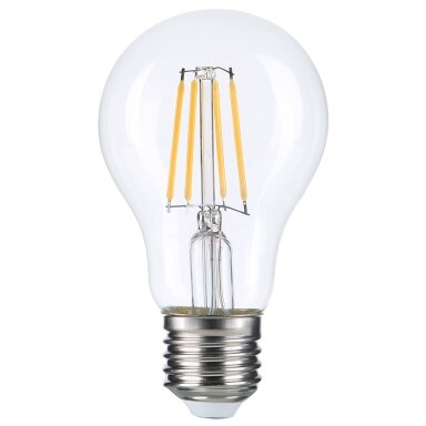 LED lemputė E27 A60 8W, šilta balta šviesa