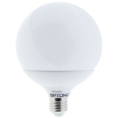 LED lemputė E27 G125 15W, 5 metai garantija, šalta balta šviesa